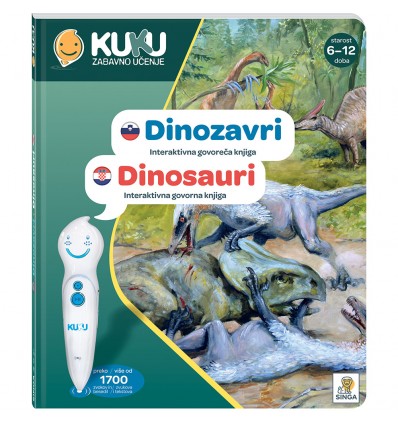 Interaktivna knjiga Kuku - Dinozavri (brez pisala)