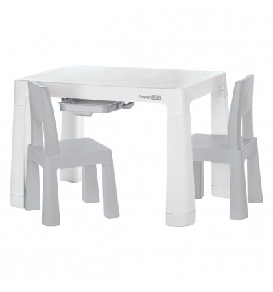 FreeON mizica in dva stola Neo siva