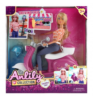 Masen Toys punčka na skuterju z dodatki