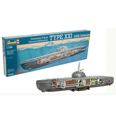 U-Boat XXI Type w. Interieur - 150
