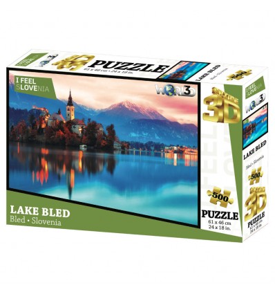 Sestavljanka 3D - Bled-novo 500 kos 61x46cm I Feel Slovenia