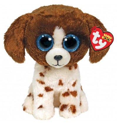 TY Beanie Boos MUDDLES - rjavo/bel pes (15 cm)