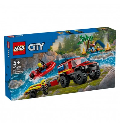 Lego® City 60412 Gasilski tovornjak 4x4 z reševalnim čolnom