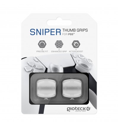 GIOTECK THUMB GRIPS SNIPER za PS5 - bele barve