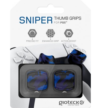 GIOTECK SNIPER THUMB GRIPS za PS5 - maskirno modre barve