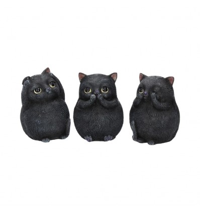 NEMESIS NOW THREE WISE FAT CATS 8.5CM FIGURICE