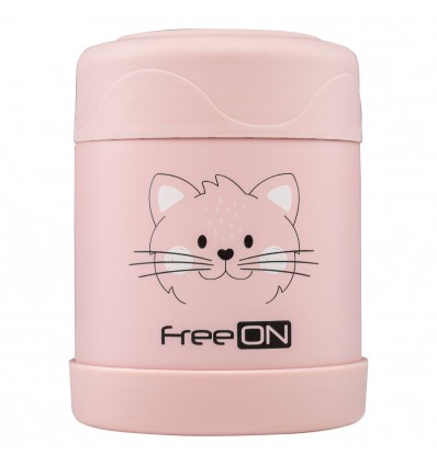 FreeON termo posoda 350 ml muca pink