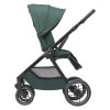 Maxi Cosi Ogrodje s sedežno enoto dark frame + dark brown leather Oxford essential green