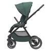 Maxi Cosi Ogrodje s sedežno enoto dark frame + dark brown leather Oxford essential green