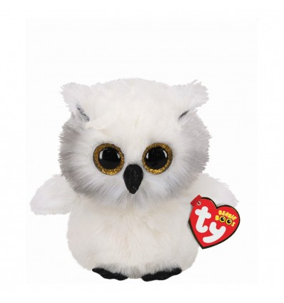 TY Pliš Beanie Boos AUSTIN- bela sova (15 cm)