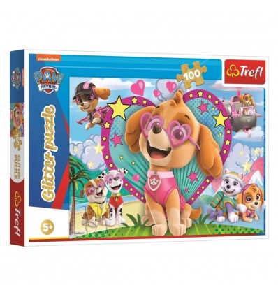 Trefl 100-delna sestavljanka glitter Paw Patrol