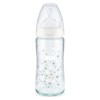 Nuk steklenička steklena FC+ 240 ml, 0-6 m