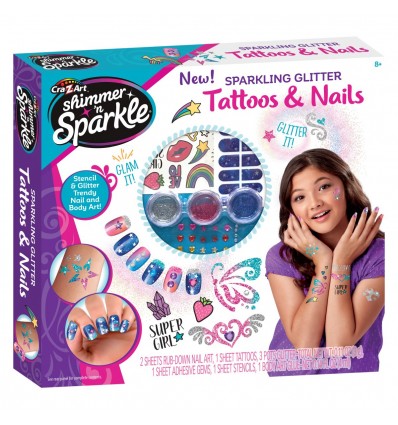 Crazart set izdelovalec nohtov & tattoo Glitter & Shimmer