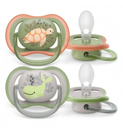 Avent SCF085/60 tolažilna duda - silikon 6-18m, m, motiv, 2/1 Ultra air