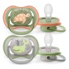 Avent SCF085/60 tolažilna duda - silikon 6-18m, m, motiv, 2/1 Ultra air