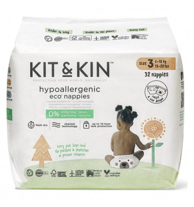 Kit&Kin plenice velikost 3, (6-10 kg) 32 kos 54134N