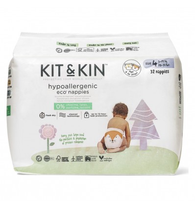 Kit&Kin plenice velikost 4, (9-14 kg) 32 kos 54141N