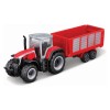 Maisto traktor 8 cm s prikolico Fendt, MF, Valtra, NH sort