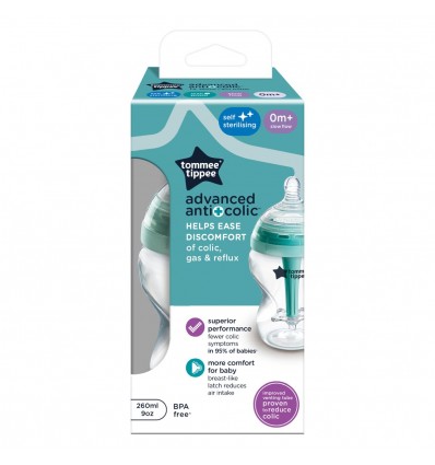 Tommee Tippee steklenička plastična AAC 260ml