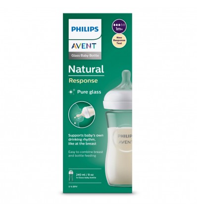 Avent steklenička steklena 240ml Natural Response