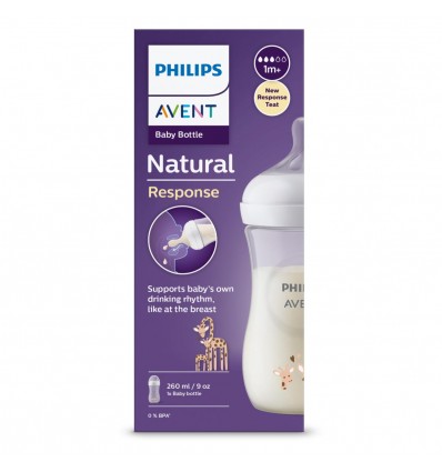 Avent steklenička plastična 260ml Deco Natural Response