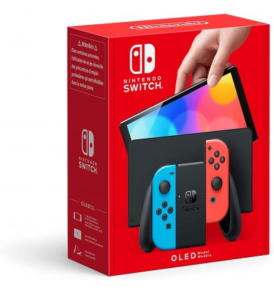 NINTENDO SWITCH CONSOLE (OLED MODEL) - NEON RED & BLUE