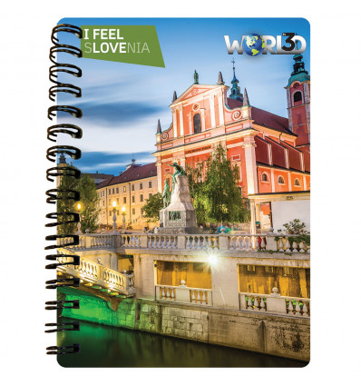 3D notebook A6 50L - Ljubljana I Feel Slovenia