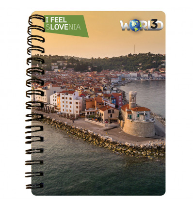 3D notebook A6 50L - Piran-novo I Feel Slovenia