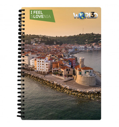 3D notebook A5 80L - Piran-novo I Feel Slovenia