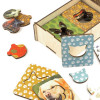Otroška razvojna igrača deščice Seguin živali, set 18 kosov