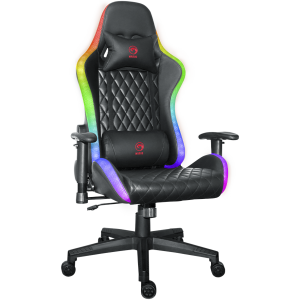 GAMING STOL - MARVO CH-35BK RGB ČRNE BARVE - Image 2