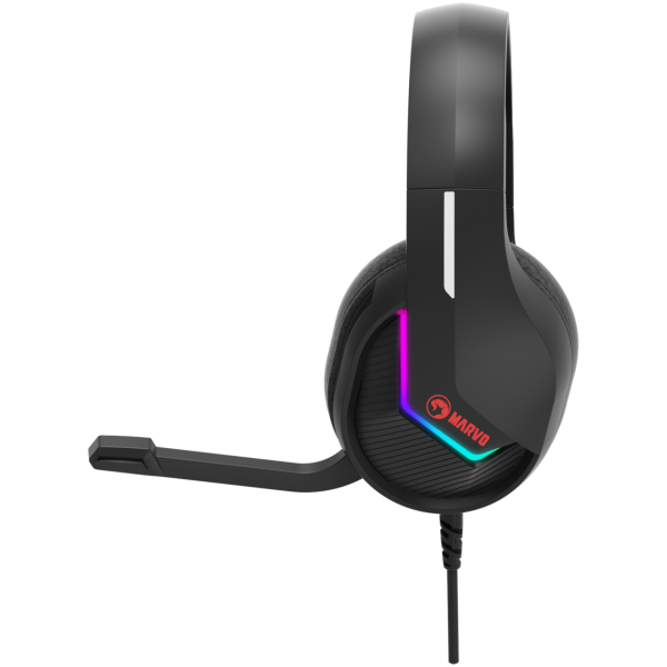 MARVO H8618 BK ŽIČNE SLUŠALKE RGB ČRNE BARVE - Image 2