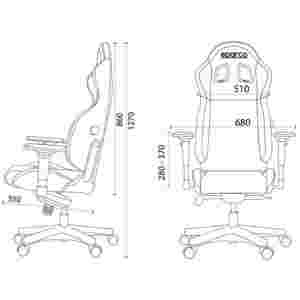 SPARCO GRIP SKY gaming stol črno - modre barve - Image 2