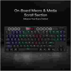 REDRAGON HORUS TKL PRO K621RGB-PRO WIRED & 2.4G & BT RED SWITCH TIPKOVNICA - Image 2