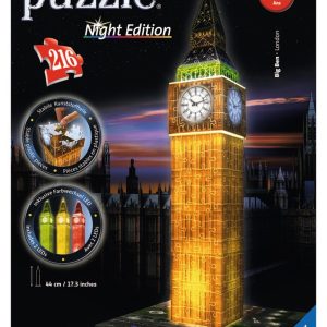 Sestavljanka 3D Big Ben ponoči 216d
