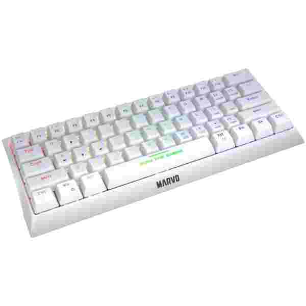 MARVO KG962G WH EN-R HECATE 61R žična mehanska tipkovnica bele barve - Image 4
