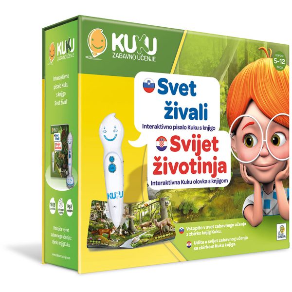 Interaktivno pisalo Kuku s knjigo - Svet živali