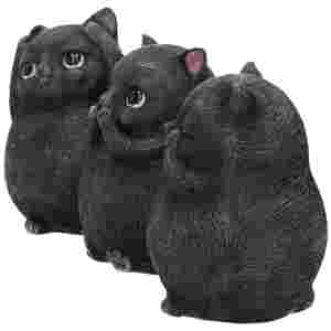 NEMESIS NOW THREE WISE FAT CATS 8.5CM FIGURICE - Image 4