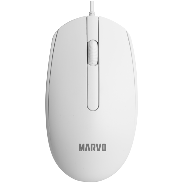 MARVO OFFICE MS003 WH MIŠKA BELE BARVE