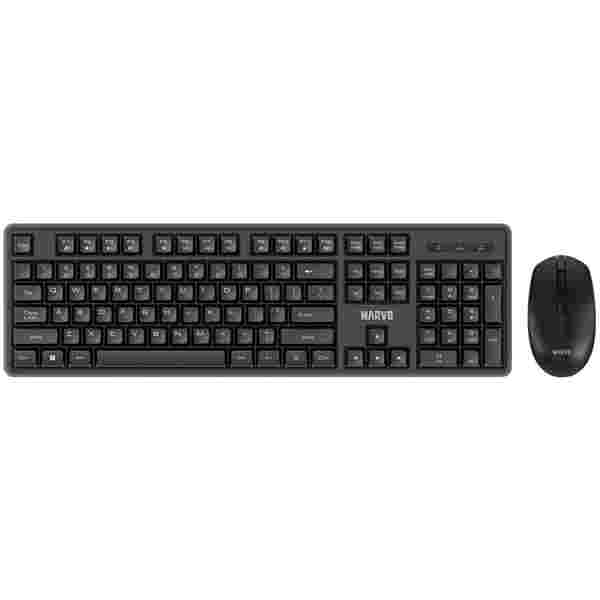 MARVO OFFICE WS005 HR WH brezžični komplet tipkovnice in miške črne barve - SLO/HR LAYOUT