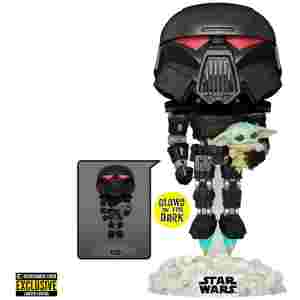 FUNKO POP STAR WARS: THE MANDALORIAN DARK TROOPER WITH GROGU - slika 2