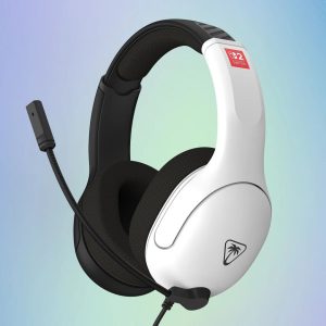 TURTLE BEACH NINTENDO SWITCH 2 AIRLITE FIT ŽIČNE SLUŠALKE ČRNO-BELE BARVE