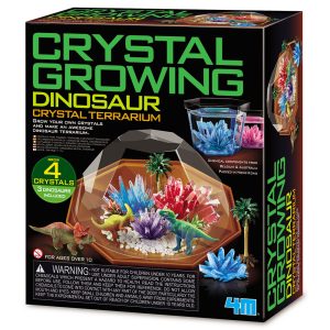 Kristalni terarij z dinozavri