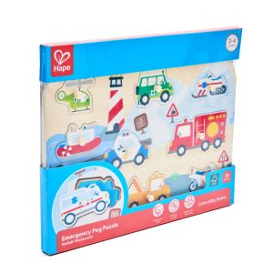 Hape lesena sestavljanka s čepki