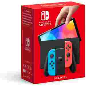 NINTENDO SWITCH CONSOLE (OLED MODEL) - NEON RED & BLUE