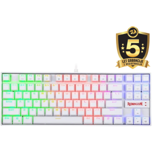 REDRAGON K552 KUMARA RGB GAMING MEHANSKA ŽIČNA TIPKOVNICA BELA - RDEČA STIKALA